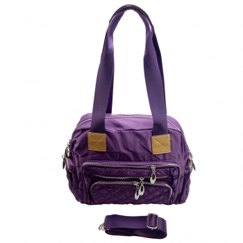 flevado Große Damen Umhängetasche Reißverschluss Freizeittasche Jugend/ Frauen lila